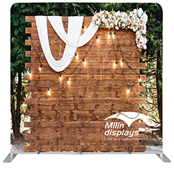 Holzwand mit Schleier